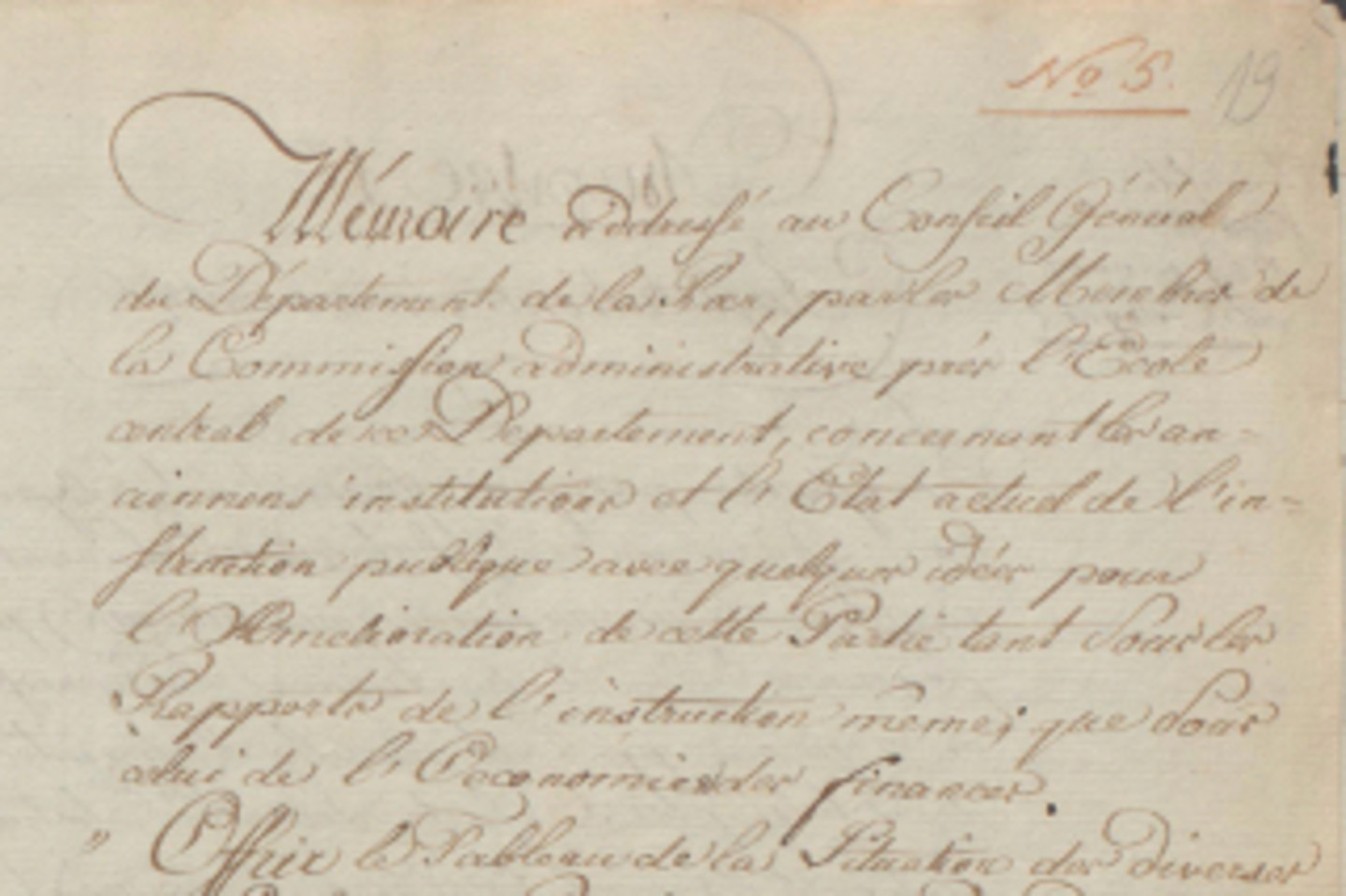 Bericht zum Kölner Schulwesen, 1801